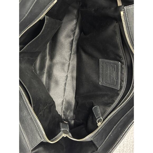 Coach Taylor Black Tan Zebra Print Canvas Satchel Purse F27009 #63833 - Picture 9 of 11